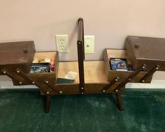 Fold out sewing box