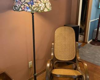 Nice floor lamp with glass shade