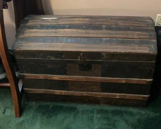 Antique camel back trunk