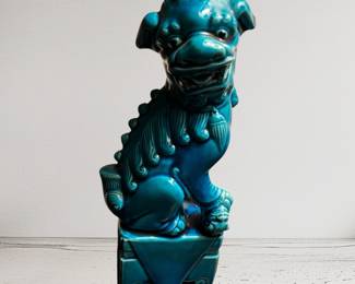 Turquoise Foo Dog Sculpture