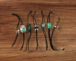 A few of the many vintage Bolo Ties available