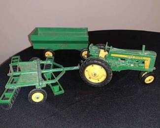 Vintage John Deere Toy Tractors and Implements
