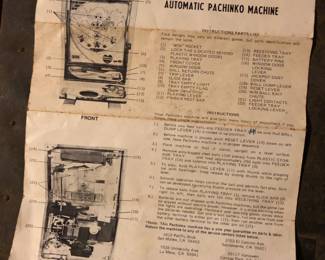 Instructions for the PACHINKO Machine
