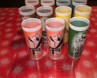 Fifteen - 1962 Seattle Worlds Fair Frosted Glass Tumblers