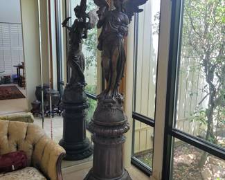 Bronze Statue stands over 6.5 ft tall