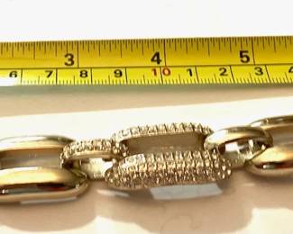 SIGNED Gold Tone with Rhinestones Bracelet
