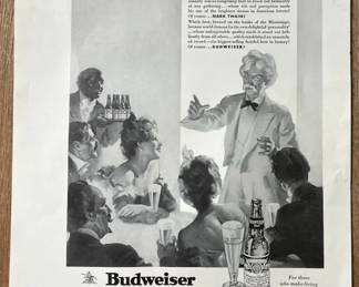 Budweiser Advertisement with Mark Twain
