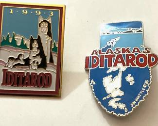 Two (2) Vintage Iditarod Pins
