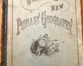 1885 Primary Geography Book with Maps & Engravings
