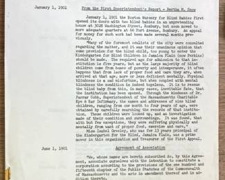 Fascinating Informational packet for BOSTON FOR BLIND BABIES
