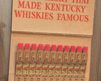 Large Advertising Match Book for EARLY TIMES WHISKEY
