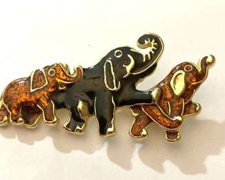 Enamel Elephant Pin
