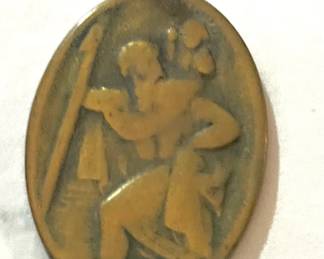 WWI Brass St. Christopher's Medal
