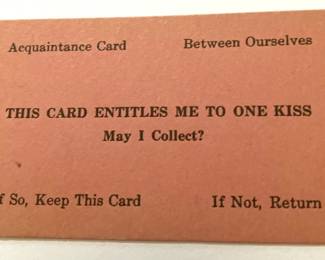 Fun Acquaintance Card "Good for a Kiss"
