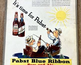 Pabst Blue Ribbon Beer & Ale Advertisement
