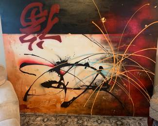 Huge Oriental art piece 