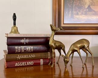 Vintage 50’s Aggieland Annuals and Books, Brass Deer