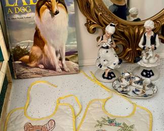 Vintage Baby Bibs, Vintage Miniature Tea Set