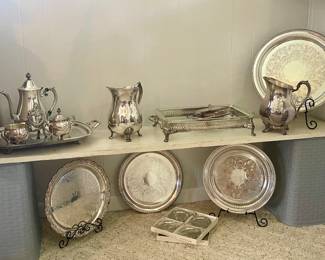 Silverplate Platters, Silverplate Coffee Service