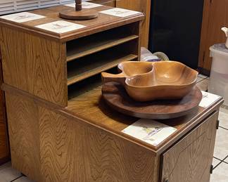 Handmade Rolling Storage Cabinet