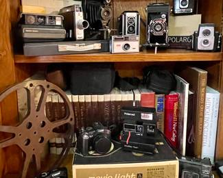 Vintage Camera Collection-Polaroid, Kodak, Brownie, Movie Lights and more, Vintage Encyclopedias