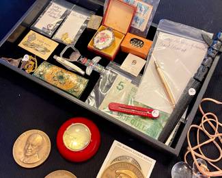 Tokens, Art Deco Mechanical Pencil/Pendant, Pocket Knives