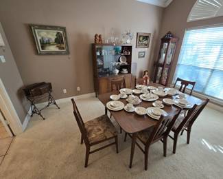 MCM Basset Dining Table w/6 chairs and China Hutch 