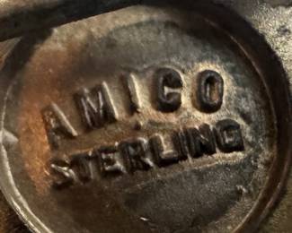 Sterling Silver Air Force Bombardier Wings Badge