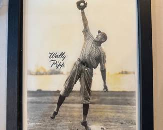 Framed Wally Pipp Photograph