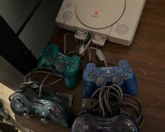Sony Playstation Game Console with Controllers