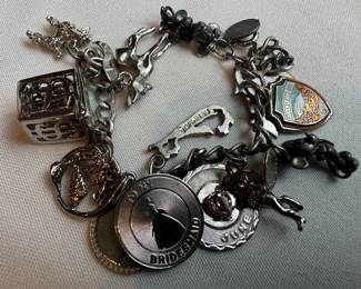 Sterling Silver Charm Bracelet with Sterling Silver Charms