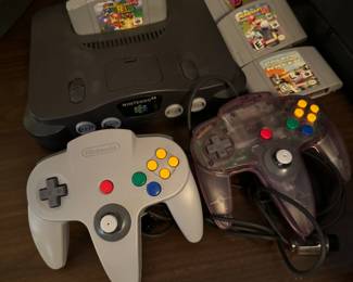 Nintendo 64 Game Console with Controllers
