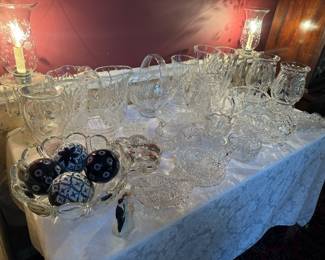 Large Collection of Crystal Vases & Accessories