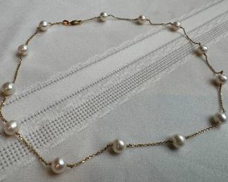 14K Gold & Pearl Necklace