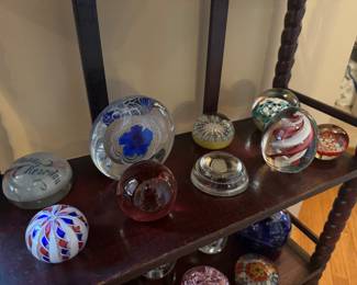 Large Collection of Murano Glass Paperweights