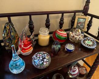 Large Collection of Murano Glass Paperweights