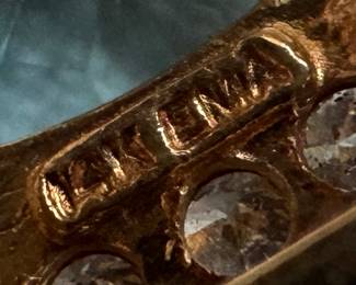 14K Gold & Blue Topaz Pendant