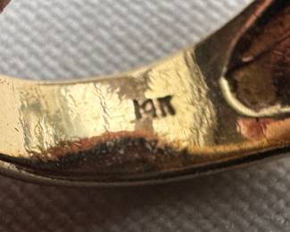 14K Gold Ring with Native American Face 