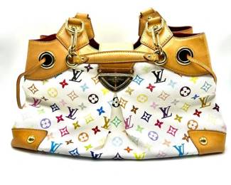 Louis Vuitton Takashi Murakami White Multicolor Ursula Chain Bag - Authentic