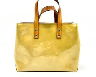 Louis Vuitton Beige Monogram Vernis Reed PM Tote Bag - Authentic