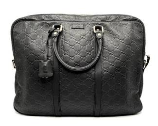 GUCCI Black Guccisima Business Bag - Authentic