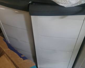Plastic storage cabinets
