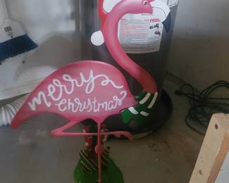 Christmas flamingo