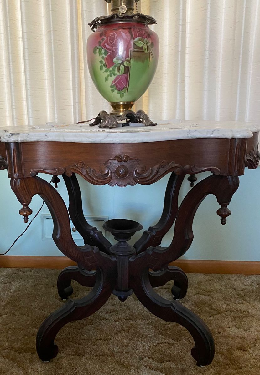 Table and Lamp from the Mulford Homestead