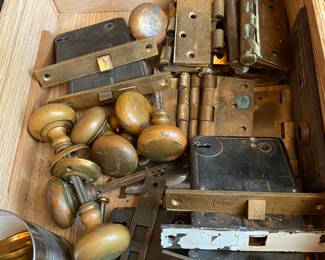 Brass Door Knobs and Hinges 