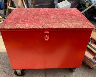 Large Metal Storage Trunk 