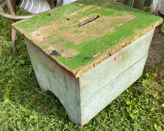 Shabby Wooden Painted Step Stool