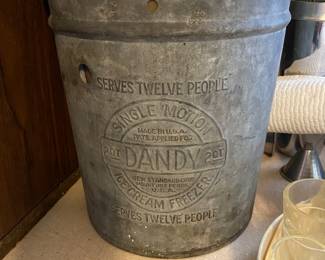 Antique Dandy Ice Cream Bucket 