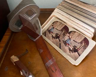 Antique Handheld Stereoscope  *Stereoscope Viewer w/Stereocards 