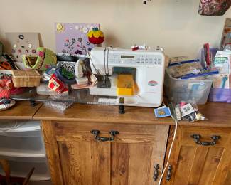 sewing machine & cabinet